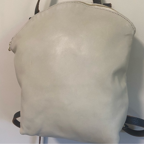 RARE Sord WHITE Leather Minimalist Backpack - Picture 5 of 11